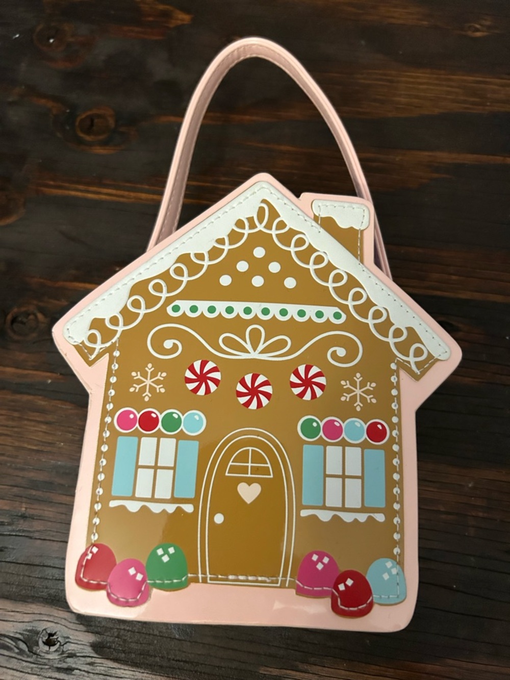 Gymboree Pink Gingerbread House Holiday Tote